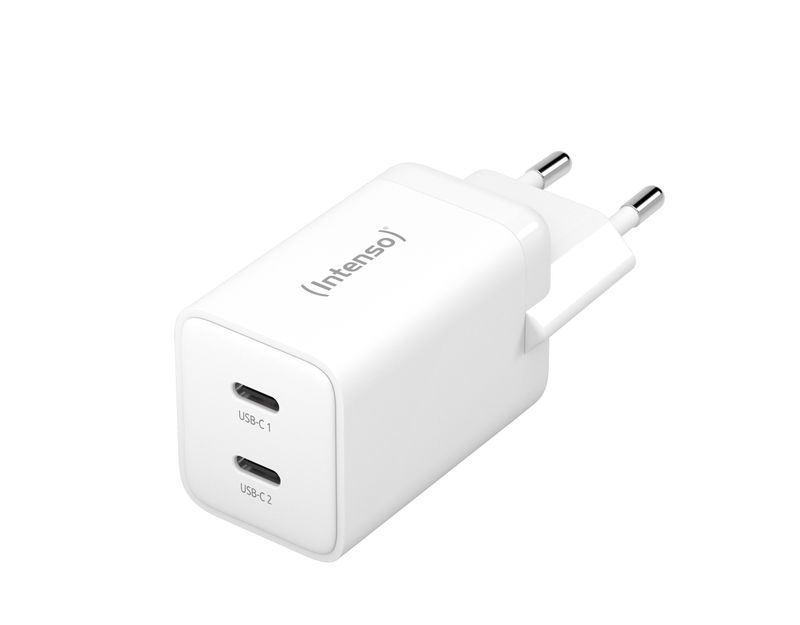 Intenso-Power-Adapter-W40CC-GaN-Alimentatore-con-2-Porte-USB-C-40-Watt-e-Tecnologia-GaN-Bianco