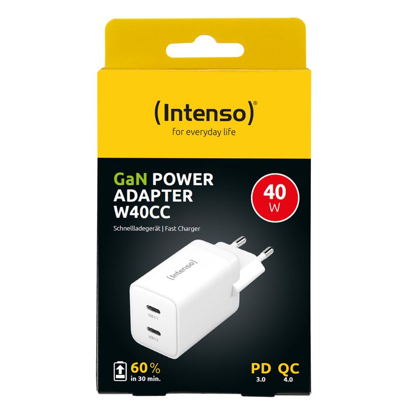 Intenso-Power-Adapter-W40CC-GaN-Alimentatore-con-2-Porte-USB-C-40-Watt-e-Tecnologia-GaN-Bianco