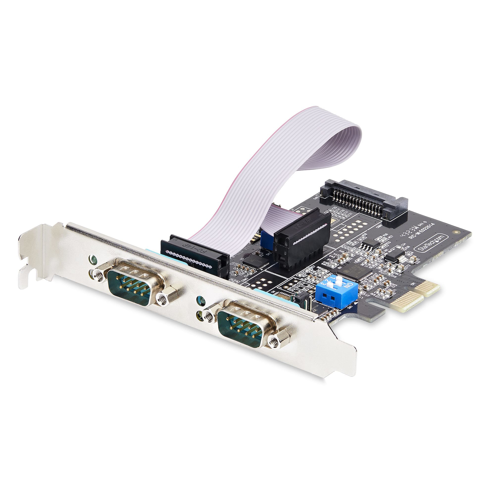StarTech.com Scheda Seriale PCIe a 2 porte, scheda PCI Express a doppia porta RS232/RS422/RS485 (DB9)