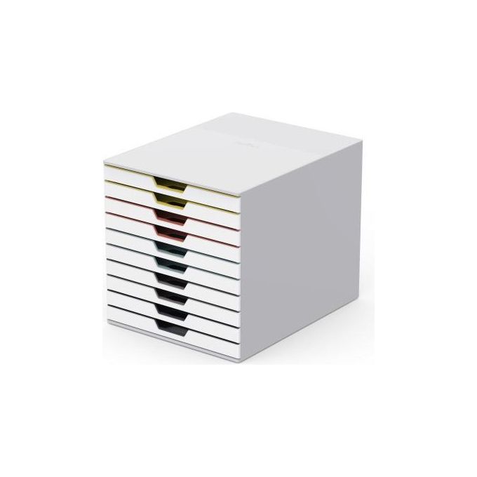 Durable-Varicolor-Mi-x-10-Cassettiera-con-10-Cassetti-Colorati-280x292x356mm-Multicolore