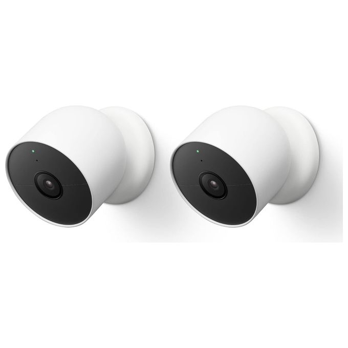Google-Nest-Cam-Telecamera-di-Sicurezza-Interna-ed-Esterna-a-Batteria-Confezione-da-2-Bianco