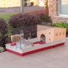 FERPLAST---Gabbia-per-porcellini-d-India---Gabbia-per-conigli---Gabbia-e-accessori-inclusi---Apribile-e-componibile-142-x-60-x-h-50-CM---Krolik-140-PLUS