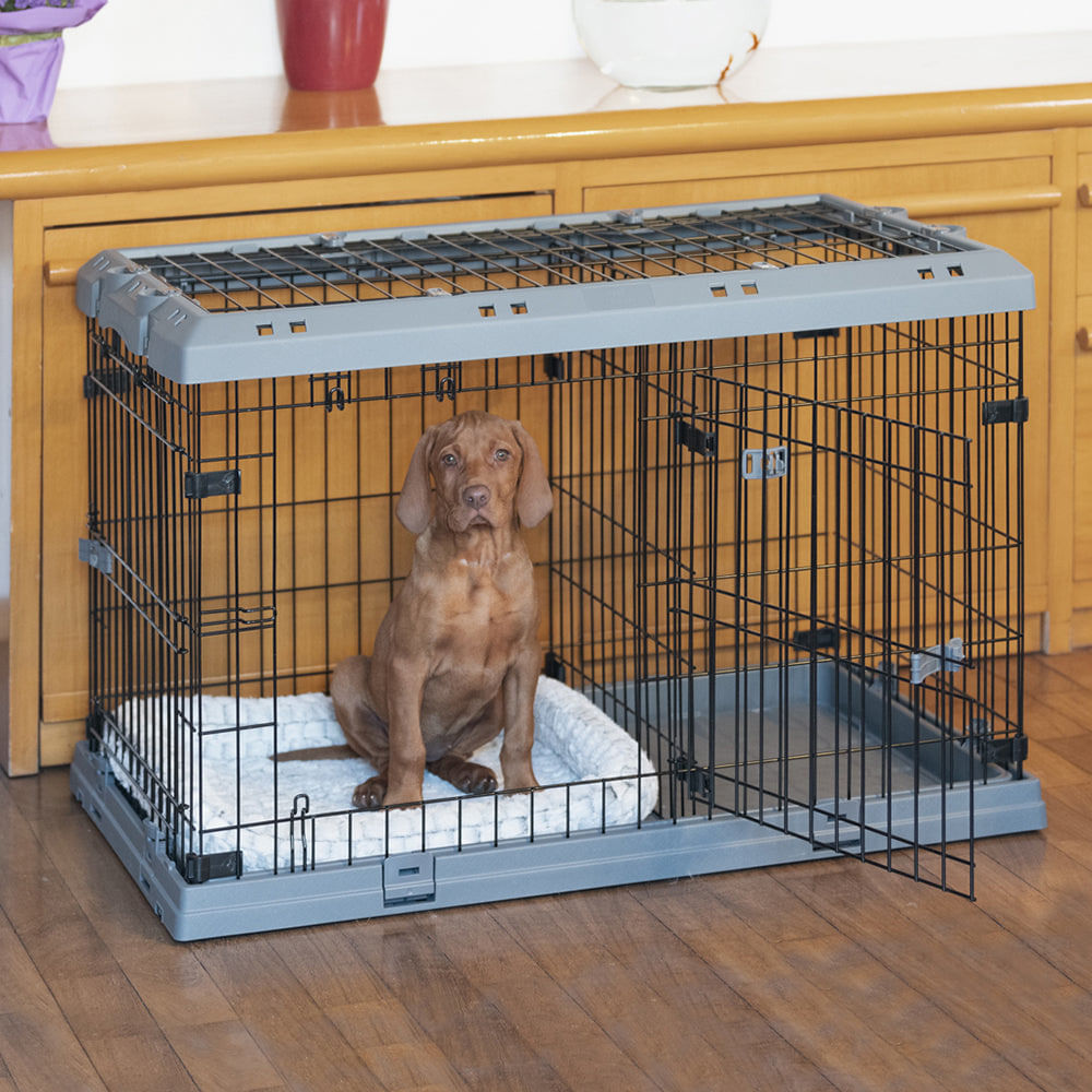 Ferplast Gabbia Cane in Metallo Gabbia Pieghevole per Cani Medi SUPERIOR 90 Recinto in metallo, con Separatore