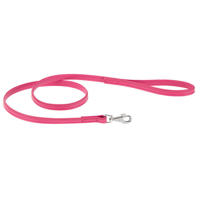 Guinzaglio-per-Cani-VOGUE-G15-120-Vera-Pelle-Moschettone-in-Metallo-Rosa