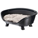 Ferplast Cuccia Cane e Gatto con Cuscino in Cotone, Cuccia Rialzata per Cani Piccola, Plastica Riciclata