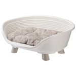 Ferplast Cuccia Cane e Gatto con Cuscino in Cotone, Cuccia Rialzata per Cani Piccola, Plastica Riciclata