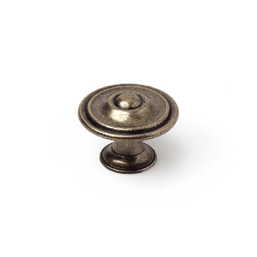 Rei Pomo Rei Metallo Consumato Ø 35 x 26 mm Rotondo Finitura invecchiata 4 Pezzi