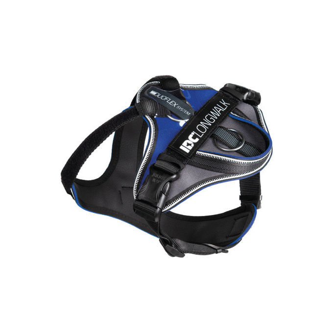 Julius-K9-Pettorina-per-cani-IDC-Longwalk-Tg.-S-M-L-XL-2XL-2XL----Circonferenza-80-96-cm-Peso-32-41-Kg--Blu