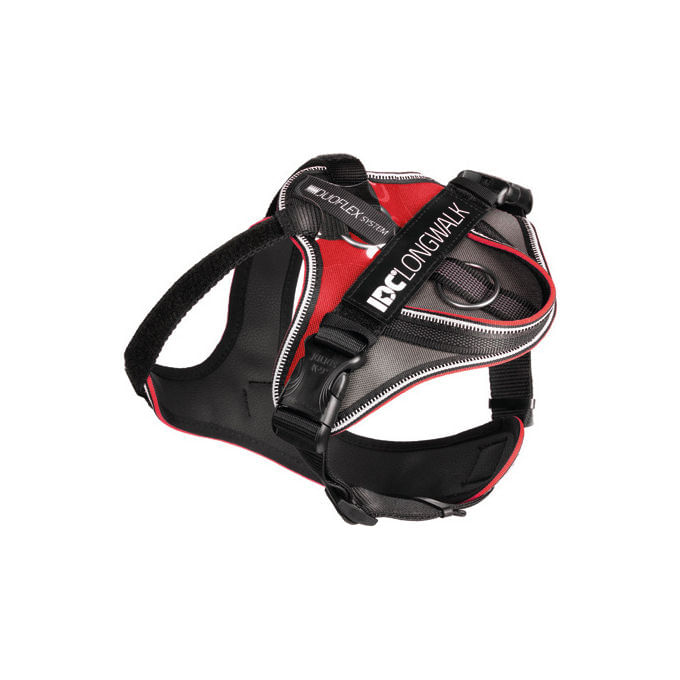 Julius-K9-Pettorina-per-cani-IDC-Longwalk-Tg.-S-M-L-XL-2XL-XL----Circonferenza-70-90-cm-Peso-26-33-Kg--Rosso