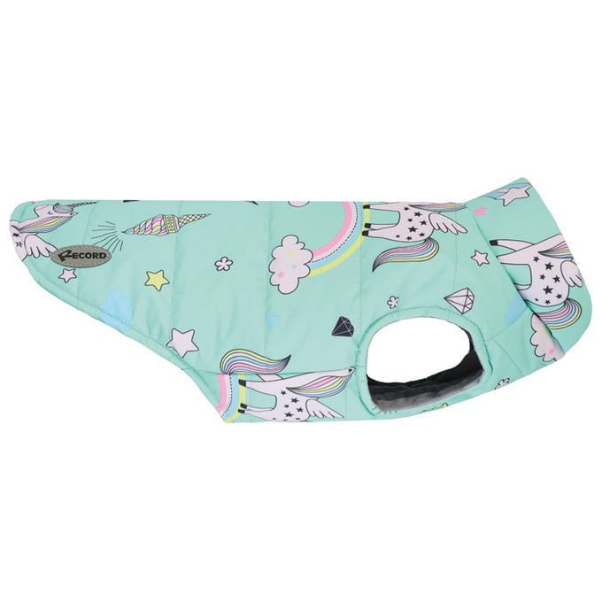 Record-Cappottino-impermeabile-cani-Unicorno-M---Lunghezza-dorso-40-cm-Azzurro