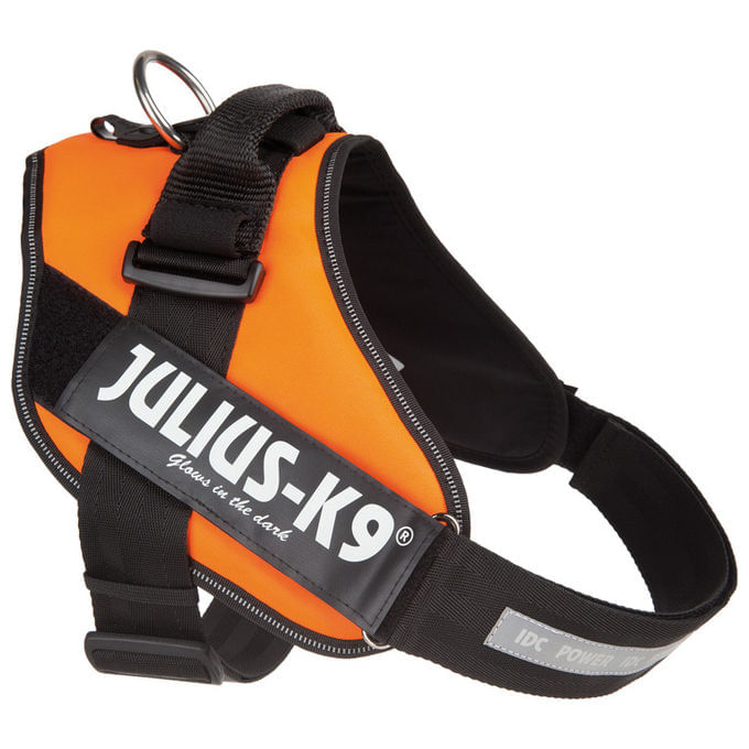 Julius-K9-Pettorina-per-cani-IDC-Powerharness-Tg.-3-2XL---Tg.-3--Circonferenza-82-115-cm-Peso-40-70-Kg--Arancio-Fluo
