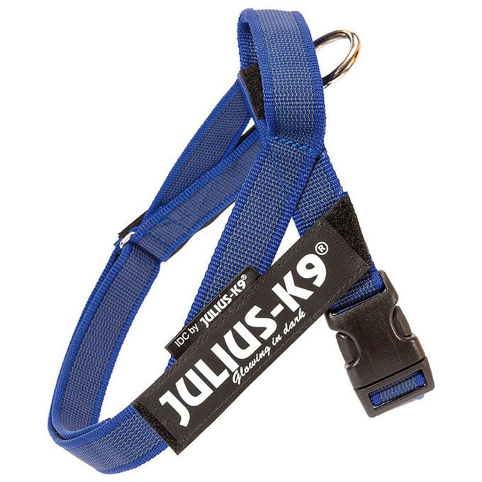 Julius-K9-Pettorina-per-cani-IDC-Color-e-Gray-belt-harness-Tg.-0-1-2-3-M---Tg.-0--Circonferenza-58-76-cm-Peso-14-25-Kg--Blu