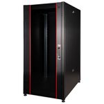 Link Armadio Rack per Reti 19'' 22u 1113x600x600mm Colore Nero Porta Vetro Serie Eavi