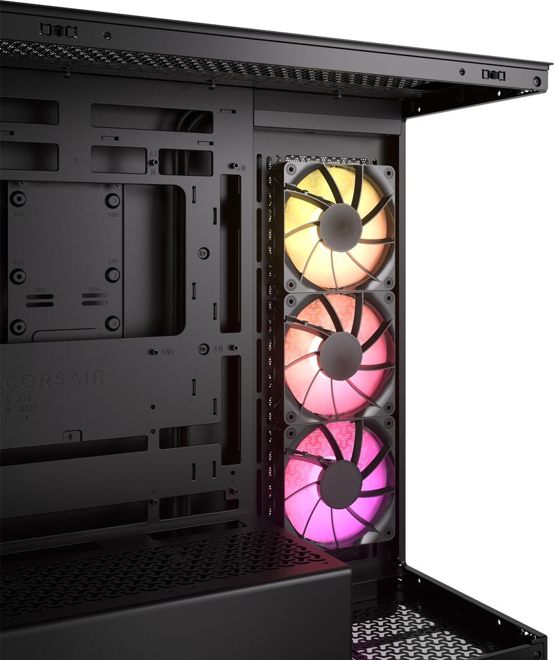 Corsair-3500X-ARGB-Black-Middle-Tower-Vetro-Temperato-No-Power-minITX-mATX-ATX-E-ATX