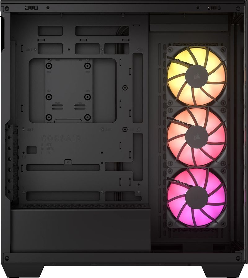 Corsair-3500X-ARGB-Black-Middle-Tower-Vetro-Temperato-No-Power-minITX-mATX-ATX-E-ATX