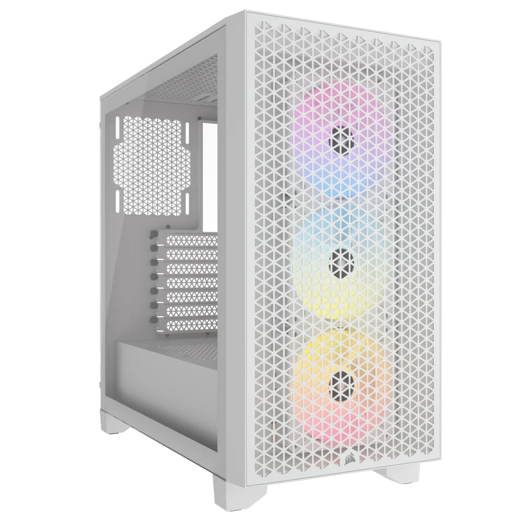 Corsair 3000D RGB AirFlow Mid Tower Vetro Temperato No-Power minITX-mATX-ATX Bianco