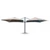 Ombrellone-Doppio-3-X-3-Archimede-Antracite-Telo-Taupe