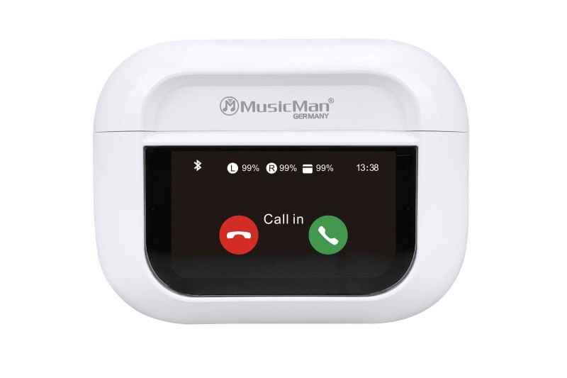 Technaxx-MusicMan-Auricolari-ANC-Wireless-Bluetooth-5.3-Bt-x72-Bianco-Display-Touch