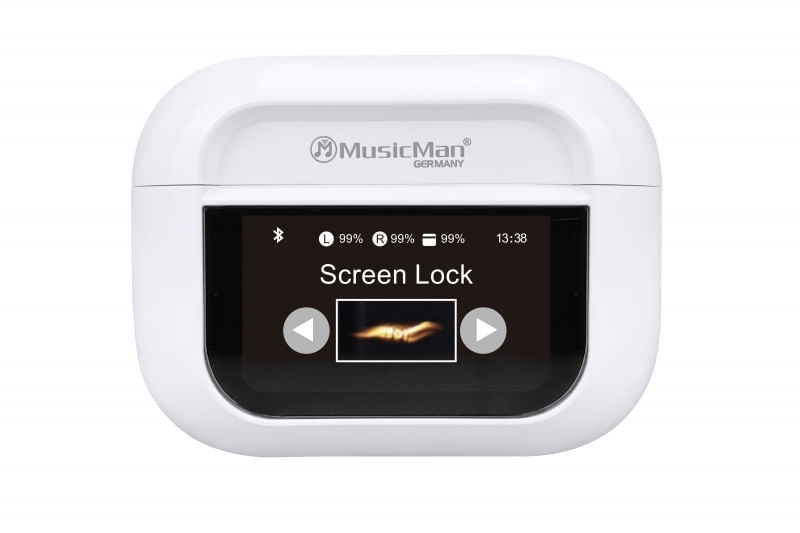 Technaxx-MusicMan-Auricolari-ANC-Wireless-Bluetooth-5.3-Bt-x72-Bianco-Display-Touch