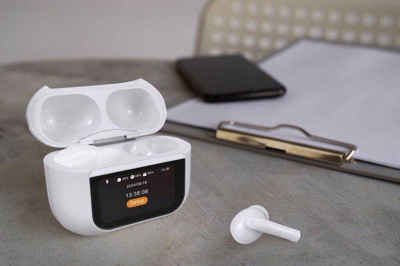 Technaxx-MusicMan-Auricolari-ANC-Wireless-Bluetooth-5.3-Bt-x72-Bianco-Display-Touch