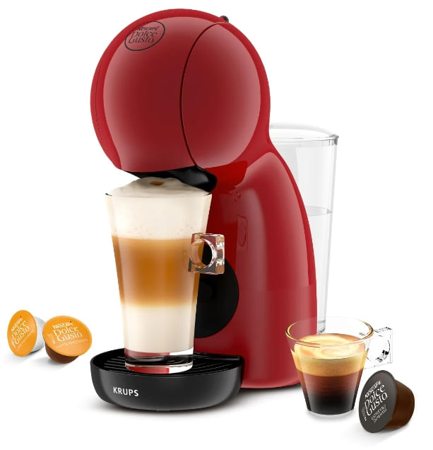 KRUPS-Macchina-da-Caffe--Nescafe-Dolce-Gusto-Piccolo-XS-KP1A35AS-di-colore-Rosso-per-un-Caffe--Ricco-e-Aromatico