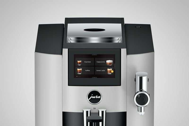 JURA-S8-Platino---Macchina-da-caffe--automatica-19-L-15-bar-1450-W-27-specialita--macinacaffe--Professional-Aroma-Grinder-display-touch-da-43---funzione-Sweet-Foam-Platino
