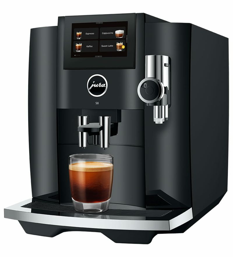 JURA-S8-Piano-Black---Macchina-da-caffe--automatica-19-L-15-bar-1450-W-27-specialita--macinacaffe--Professional-Aroma-Grinder-display-touch-da-43---funzione-Sweet-Foam-Nero