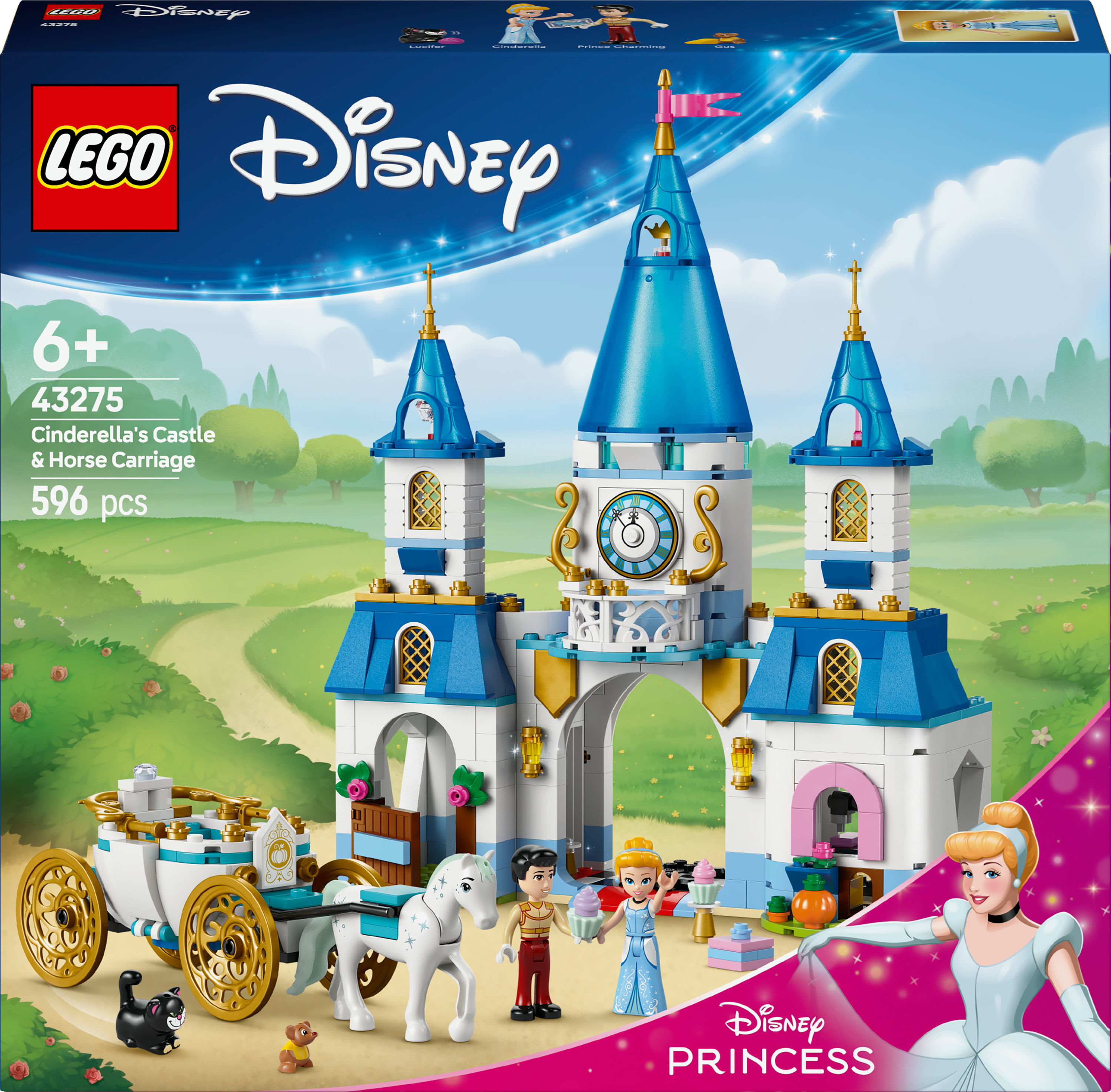 LEGO Disney Princess Castello e carrozza di Cenerentola 43275
