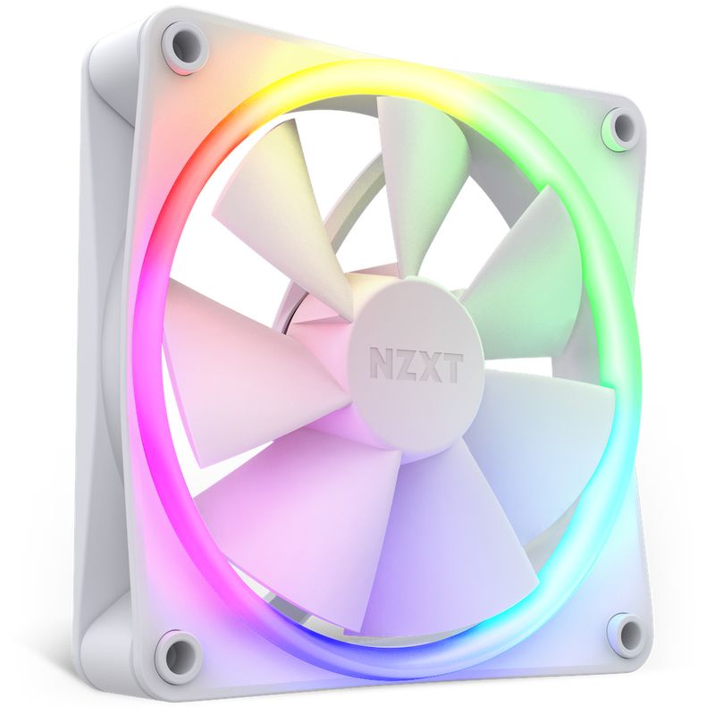 NZXT-Ventole-RGB-F120---RF-R12TF-W1---Personalizzazione-avanzata-dell-illuminazione-RGB---Raffreddamento-silenzioso---Triplo--ventola-e-controller-RGB-INCLUSI----Ventola-da-120-mm---Bianco
