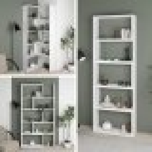 Tezeta Libreria Wish estensibile angolare bianca 200h