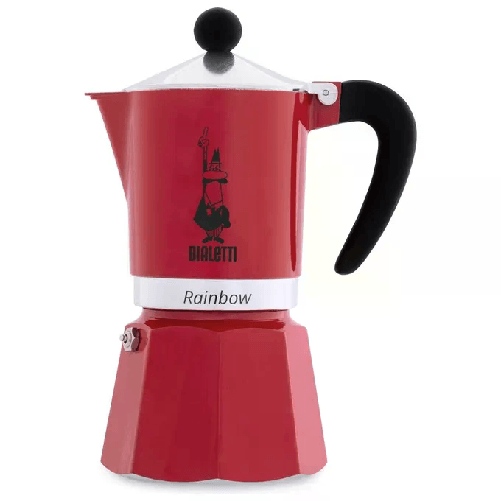 Bialetti-0004962-Caffettiera-Rainbow-3-Tazze-Rosso