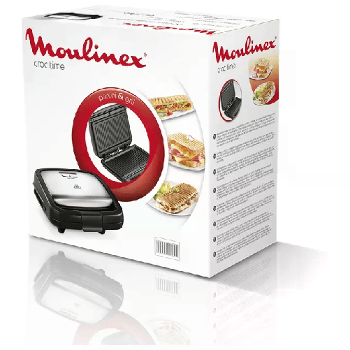 Moulinex-Croc-Time-Sandwich-Maker-Piastre-con-Rivestimento-Antiaderente