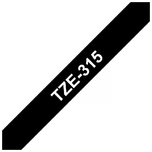 Brother TZE315 nastro per etichettatrice Bianco su nero TZe