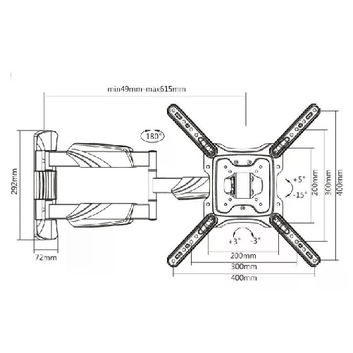 Reflecta-Flexo-Supporto-da-Parete-per-Tv-a-Schermo-Piatto-Fino-a-55---Max-35Kg