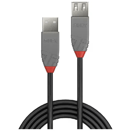 Lindy-Prolunga-Usb-2.0-Tipo-A-Anthra-Line-1mt