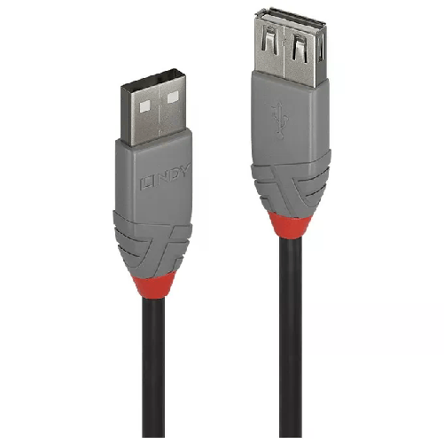 Lindy-Prolunga-Usb-2.0-Tipo-A-Anthra-Line-1mt