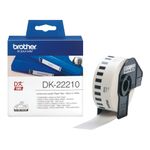 Brother NASTRO BROTHER DK-22210 ADESIVO Nero/Bianco 29mm x 30.48m X QL-500 QL-550  QL-560VP QL-570 QL-700 QL-710W QL