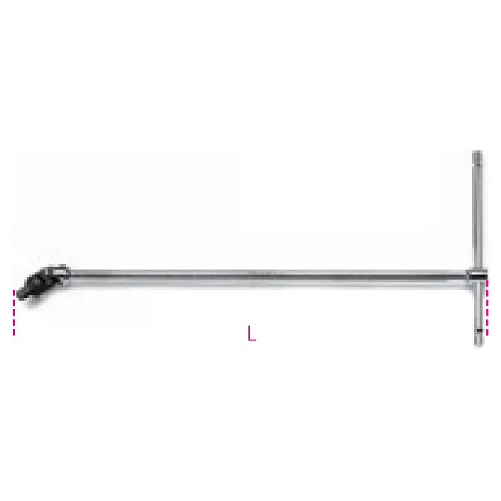 BETA-Chiave-a-t-con-Maschio-Esagonale-Snodato-Acciaio-Cromato---uni-6742-din-3112---953mm-8