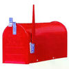 Cassette-per-Lettere-America-Alluminio-senza-Palo-Rosso