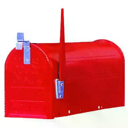 Cassette-per-Lettere-America-Alluminio-senza-Palo-Rosso
