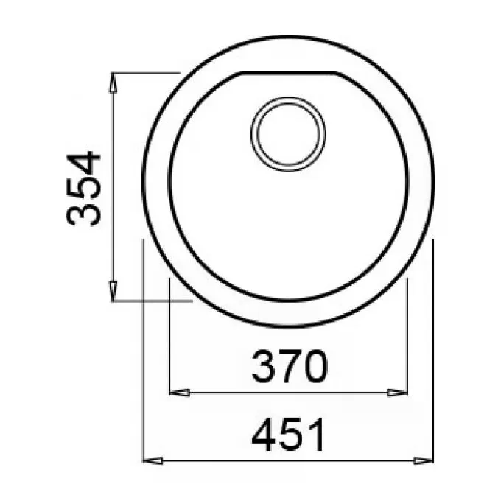 Elleci-LGFROU40-Fox-round-Lavello-Granitek-1-Vasca-Rotondo-45cm-Nero