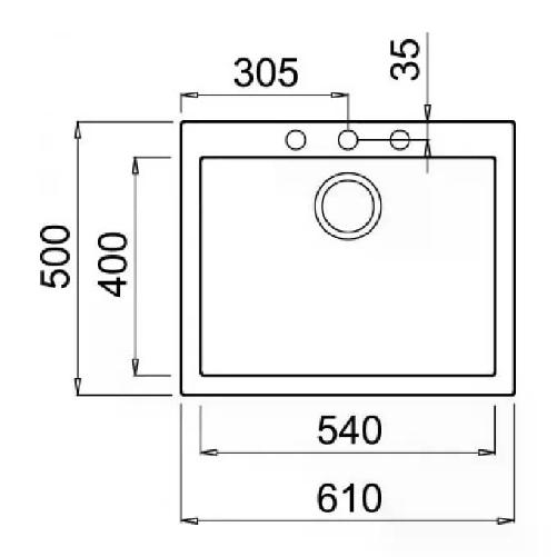 Elleci-LGQ11059-Quadra-110-Lavello-Granitek-1-Vasca-61-cm-Antracite