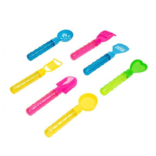 TrAdE Shop Traesio  Set 4pz Bacchette Per Bolle Di Sapone Con Testa Attrezzo Spiaggia Gioco Bambini 3+ 6560330 -