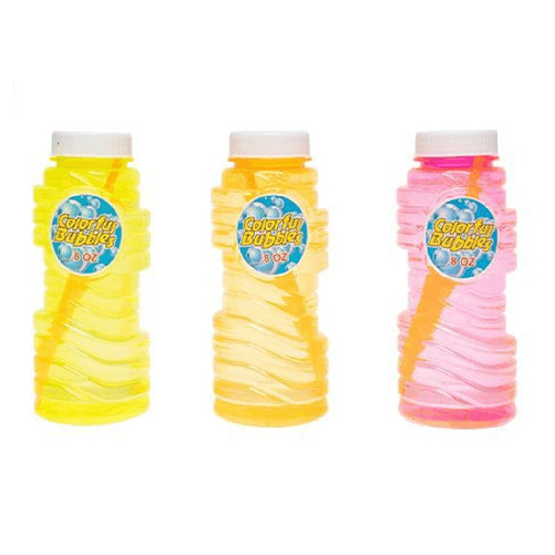 TrAdE Shop Traesio  Set 2pz Bottiglia Colorata Con Soffiatore Bolle Di Sapone 235ml Bambini 3 Colori 6563138 -