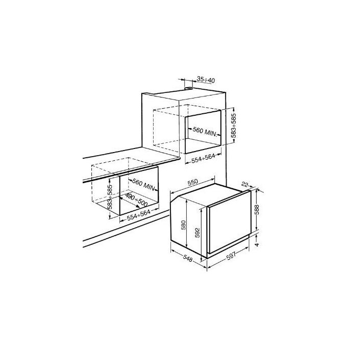 Smeg-SF800AO-Forno-Elettrico-da-incasso-Ventilato-Estetica-Coloniale-Capacita--70-Litri-Classe-energetica-A-10--6-Funzioni-60-cm-Antracite