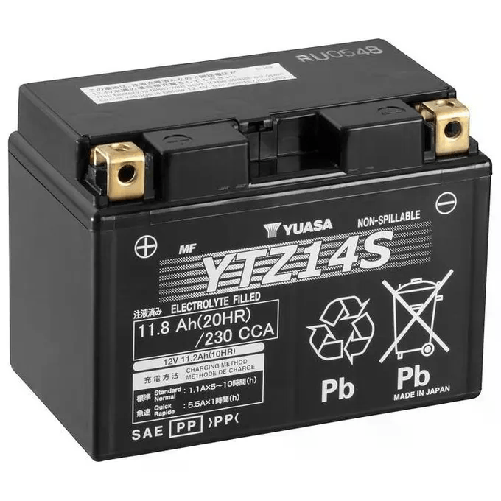 Batteria-Moto-Yuasa-YTZ14S-tipo-MF-Sigillata-Precaricata-Ermetica