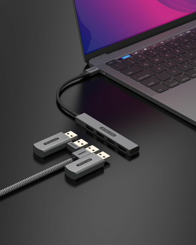 Sitecom-CN-5001-hub-di-interfaccia-USB-3.2-Gen-1--3.1-Gen-1--Type-C-480-Mbit-s-Nero-Grigio