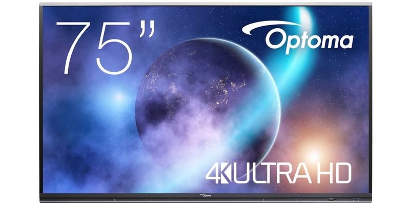 Optoma-5752RK--Pannello-piatto-interattivo-1905-cm--75--LED-400-cd-m²-4K-Ultra-HD-Nero-Touch-screen-Processore-integrato-Android-11