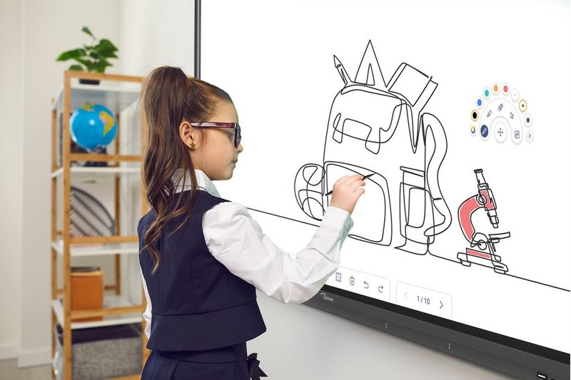 Optoma-5752RK--Pannello-piatto-interattivo-1905-cm--75--LED-400-cd-m²-4K-Ultra-HD-Nero-Touch-screen-Processore-integrato-Android-11