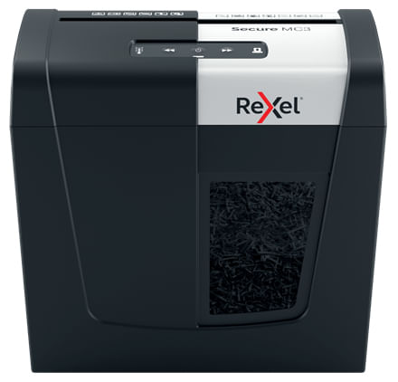Rexel-Secure-MC3-distruggi-documenti-Triturazione-incrociata-60-dB-Nero-Argento